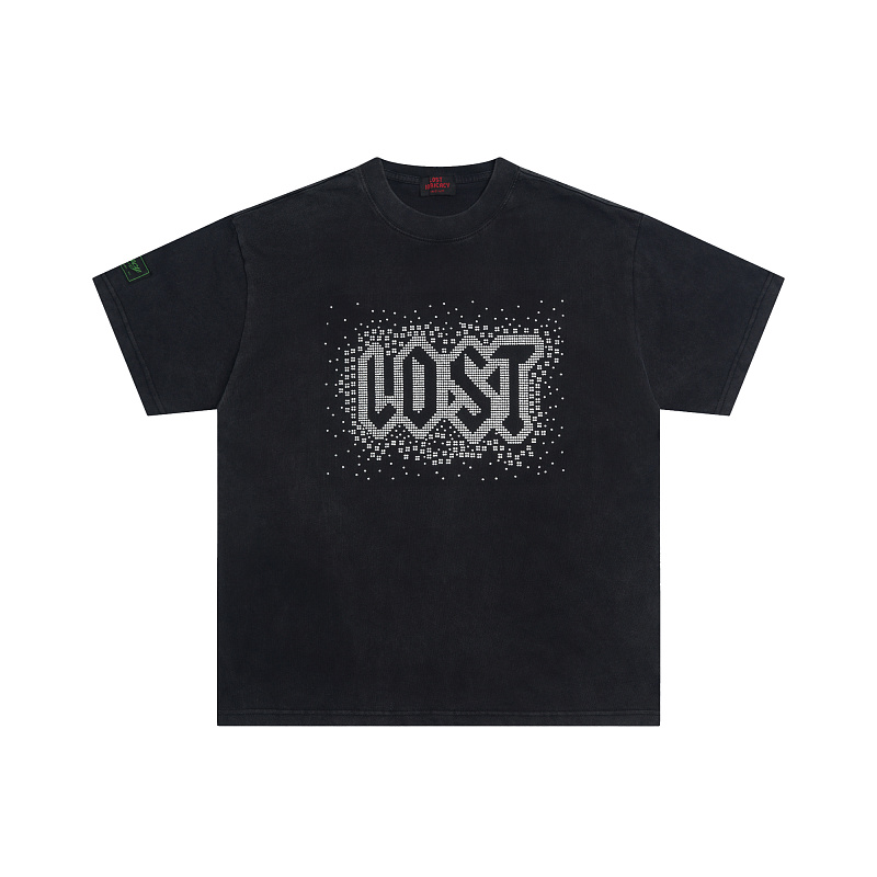 L105# P56 Lost intricacy 2025最新美国纽约最新潮牌时尚烫钻T恤
