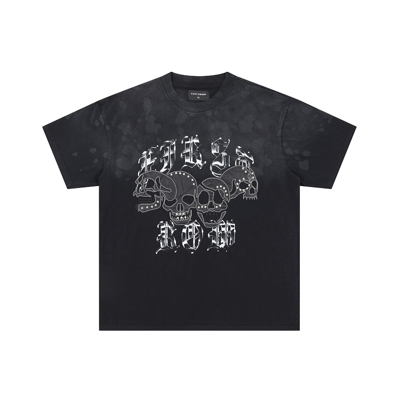 F105# P78 FIRST ROW WAKE UP AND BE FIERCE APPLIQUE TEE潮牌高品质皮革绣花时尚短袖T恤