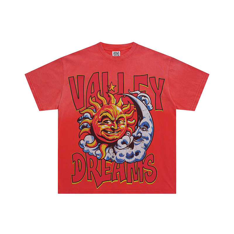V506# P57 Vale Forever Valley Dreams Tee洗水做旧美潮T恤