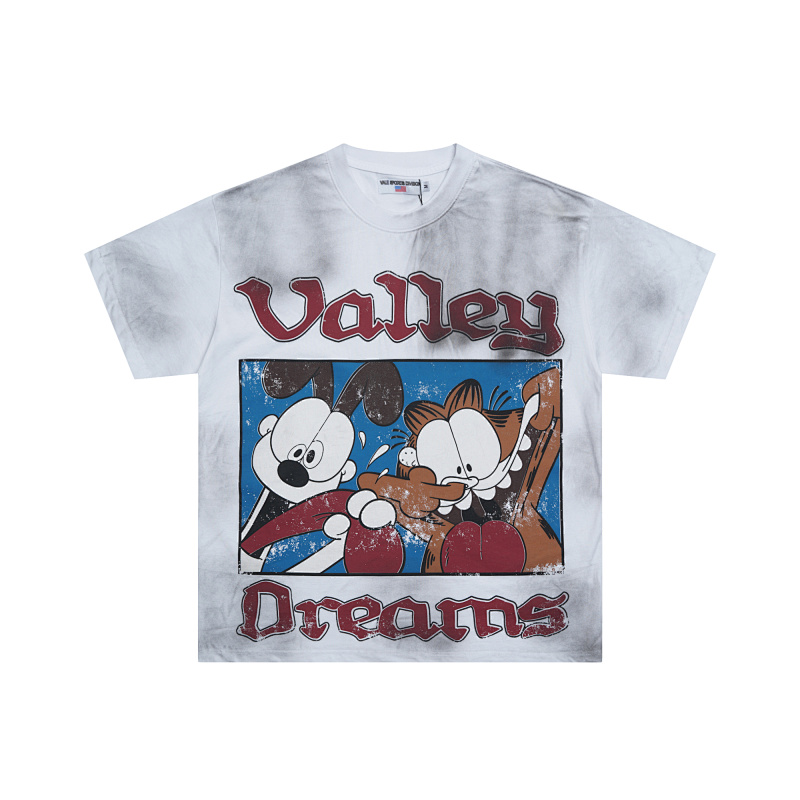 V112# P57 2025ss Vale Forever Valley Dreams Tee洗水做旧高品质T恤