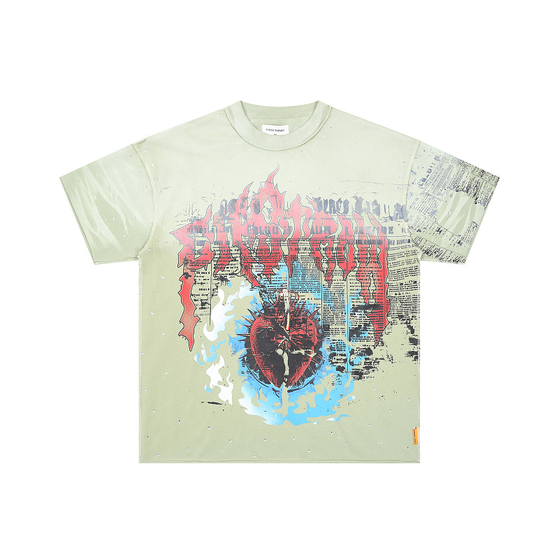 F502# P73 First Row Sacred Heart Cropped Tee 2026ss最新洛杉矶街头潮牌短袖T恤19